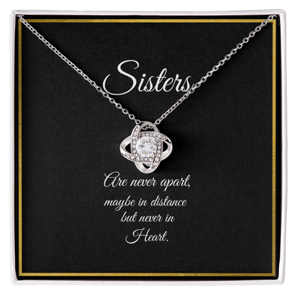 SISTERS | NEVER APART | LOVE KNOT NECKLACE