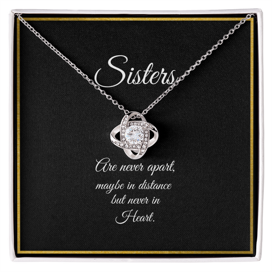 SISTERS | NEVER APART | LOVE KNOT NECKLACE