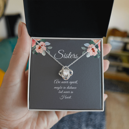 SISTERS | NEVER APART |LOVE KNOT NECKLACE