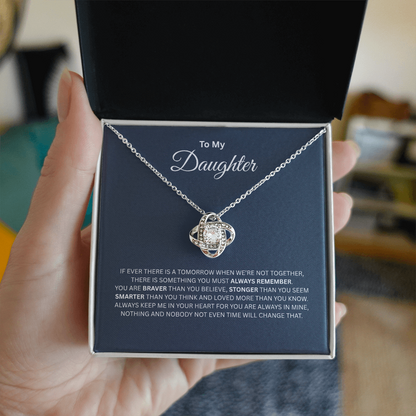TO MY DAUGHTER | ALWAYS REMEMBER | LOVE KNOT NECKLACE