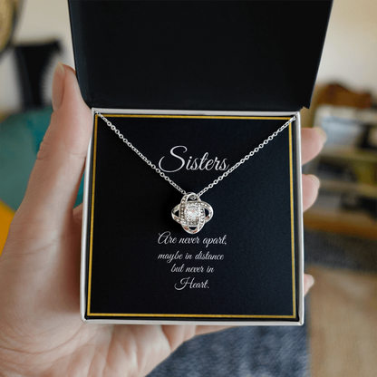 SISTERS | NEVER APART | LOVE KNOT NECKLACE