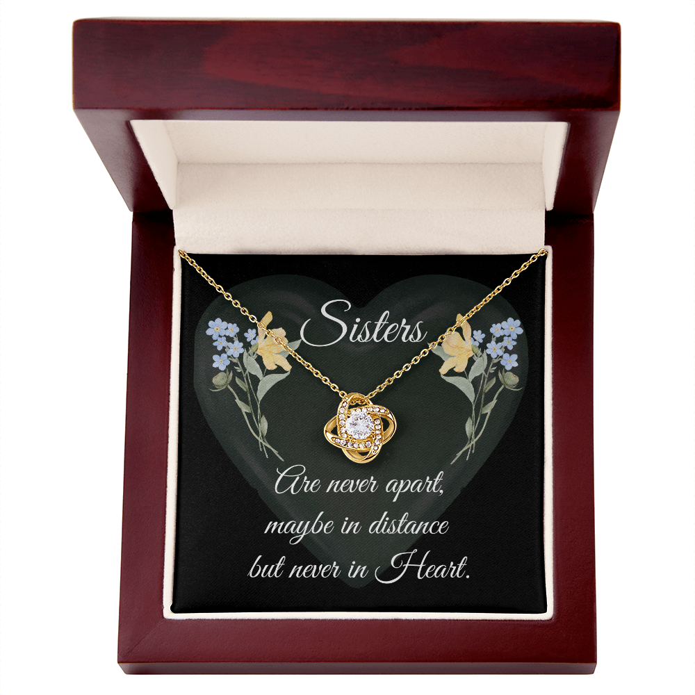 SISTERS | NEVER APART |INTERLOCKING HEARTS NECKLACE