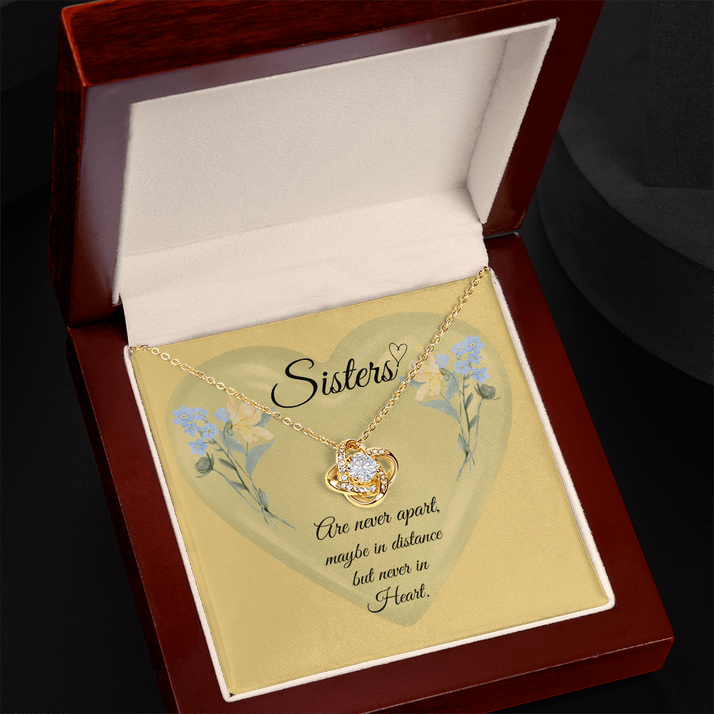 SISTERS | NEVER APART |INTERLOCKING HEARTS NECKLACE