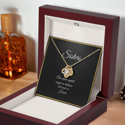 SISTERS | NEVER APART | LOVE KNOT NECKLACE