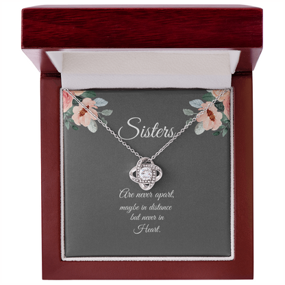 SISTERS | NEVER APART |LOVE KNOT NECKLACE