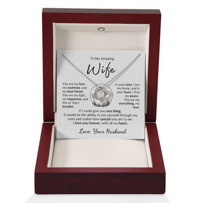TO MY AMAZING WIFE | YOU ARE MY LIGHT | LOVE KNOT NECKLACE
