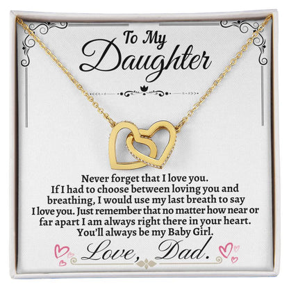 TO MY DAUGHTER | INTERLOCKING HEARTS NECKLACE