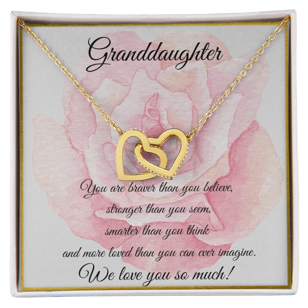 GRANDDAUGHTER | WE LOVE YOU | DOUBLE HEART NECKLACE
