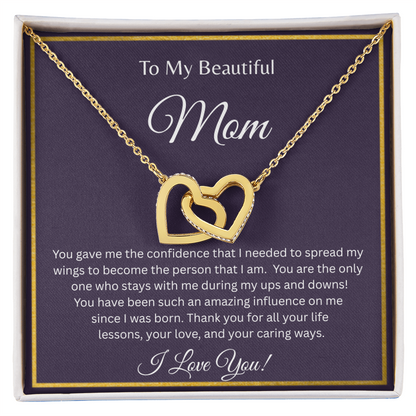 TO MY BEAUTIFUL MOM | GAVE ME CONFIDENCE | DOUBLE HEART NECKLACE