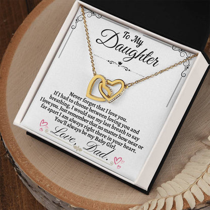 TO MY DAUGHTER | INTERLOCKING HEARTS NECKLACE