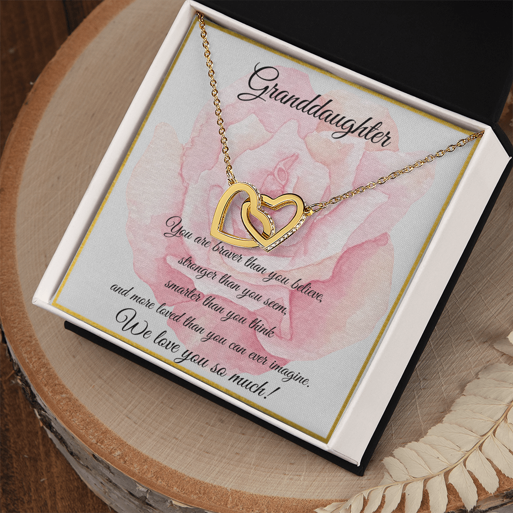 GRANDDAUGHTER | WE LOVE YOU | DOUBLE HEART NECKLACE