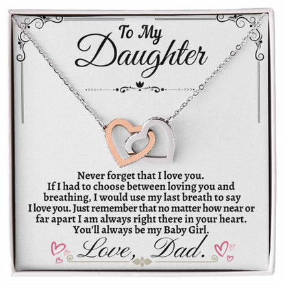 TO MY DAUGHTER | INTERLOCKING HEARTS NECKLACE