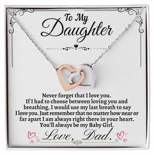 TO MY DAUGHTER | INTERLOCKING HEARTS NECKLACE
