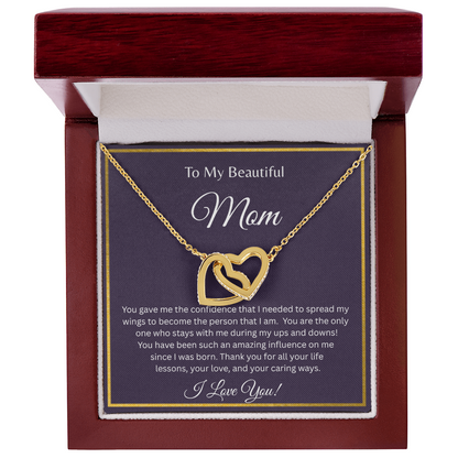 TO MY BEAUTIFUL MOM | GAVE ME CONFIDENCE | DOUBLE HEART NECKLACE