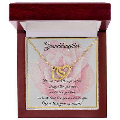 GRANDDAUGHTER | WE LOVE YOU | DOUBLE HEART NECKLACE
