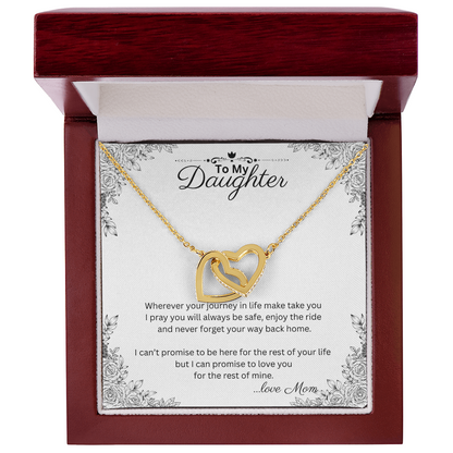 TO MY DAUGHTER | PROMISE TO LOVE YOU | INTERLOCKING HEARTS NECKLACE