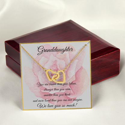 GRANDDAUGHTER | WE LOVE YOU | DOUBLE HEART NECKLACE