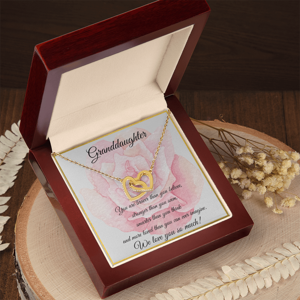 GRANDDAUGHTER | WE LOVE YOU | DOUBLE HEART NECKLACE