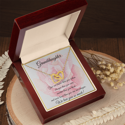 GRANDDAUGHTER | WE LOVE YOU | DOUBLE HEART NECKLACE