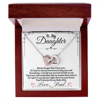 TO MY DAUGHTER | INTERLOCKING HEARTS NECKLACE