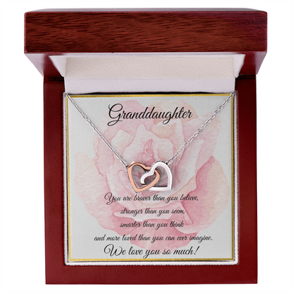 GRANDDAUGHTER | WE LOVE YOU | DOUBLE HEART NECKLACE