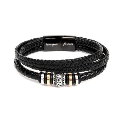 TO MY SON | LOVE YOU FOREVER | MEN'S LEATHER BRACELET