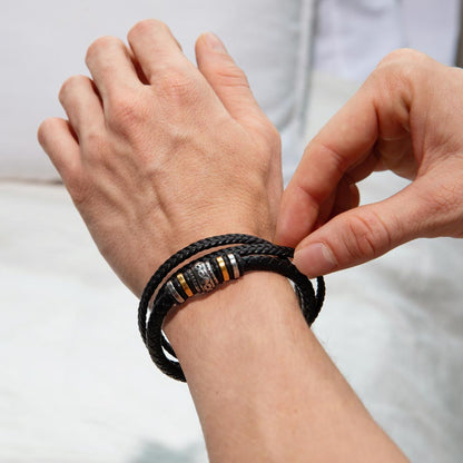 TO MY BROTHER | I LOVE YOU ALWAYS | MEN'S LEATHER BRACELET