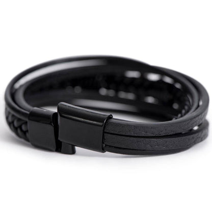 FOR MY SON | YOU ARE MY SON | CROSS LEATHER BRACELET