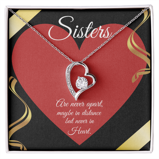 SISTERS | NEVER APART | FOREVER LOVE NECKLACE