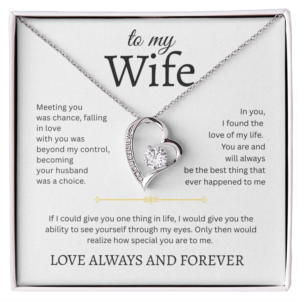 TO MY BEAUTIFUL WIFE | LOVE OF MY LIFE | FOREVER LOVE NECKLACE
