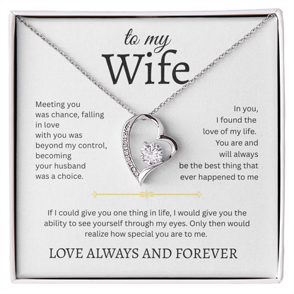 TO MY BEAUTIFUL WIFE | LOVE OF MY LIFE | FOREVER LOVE NECKLACE
