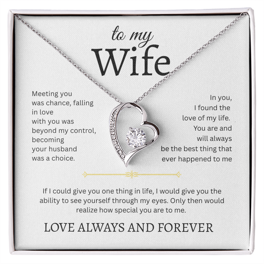 TO MY BEAUTIFUL WIFE | LOVE OF MY LIFE | FOREVER LOVE NECKLACE