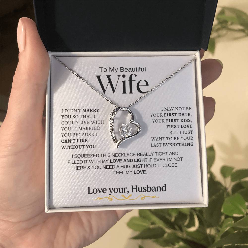 TO MY BEAUTIFUL WIFE | BW | FOREVER NECKLACE