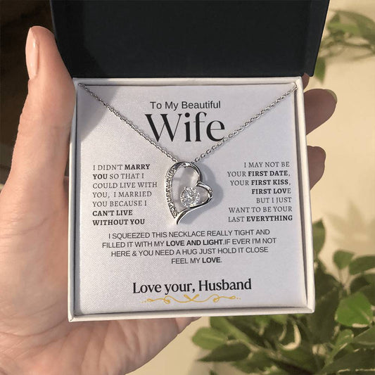 TO MY BEAUTIFUL WIFE | BW | FOREVER NECKLACE