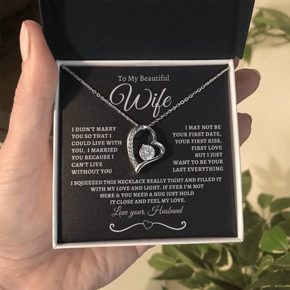 TO MY BEAUTIFUL WIFE | BW | FOREVER NECKLACE