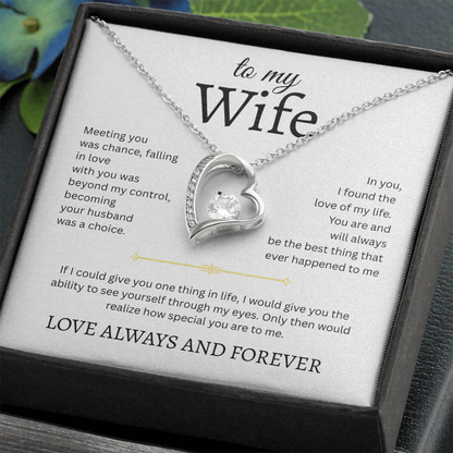 TO MY BEAUTIFUL WIFE | LOVE OF MY LIFE | FOREVER LOVE NECKLACE