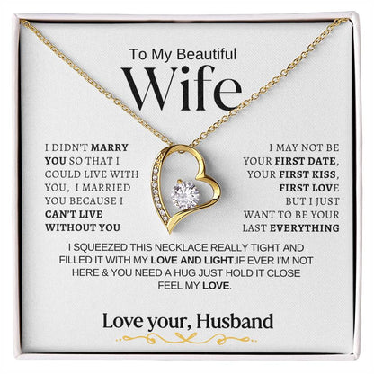 TO MY BEAUTIFUL WIFE | BW | FOREVER NECKLACE