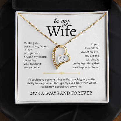 TO MY BEAUTIFUL WIFE | LOVE OF MY LIFE | FOREVER LOVE NECKLACE