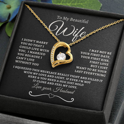 TO MY BEAUTIFUL WIFE | BW | FOREVER NECKLACE
