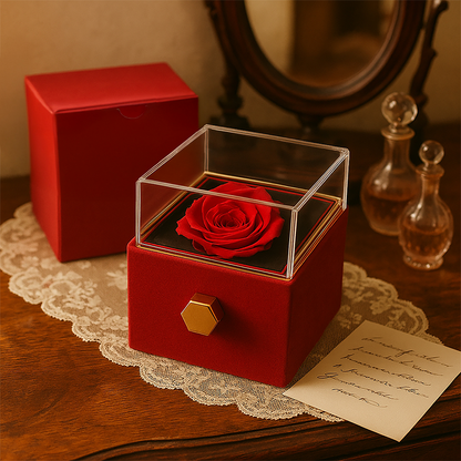 TO MY BEAUTIFUL WIFE | I CHOOSE YOU | SILVER LOVE KNOT NECKLACE AND ROSE THAT NEVER FADES