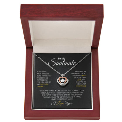 TO MY SOULMATE | MY LAST EVERYTHING | CROWN PENDANT NECKLACE